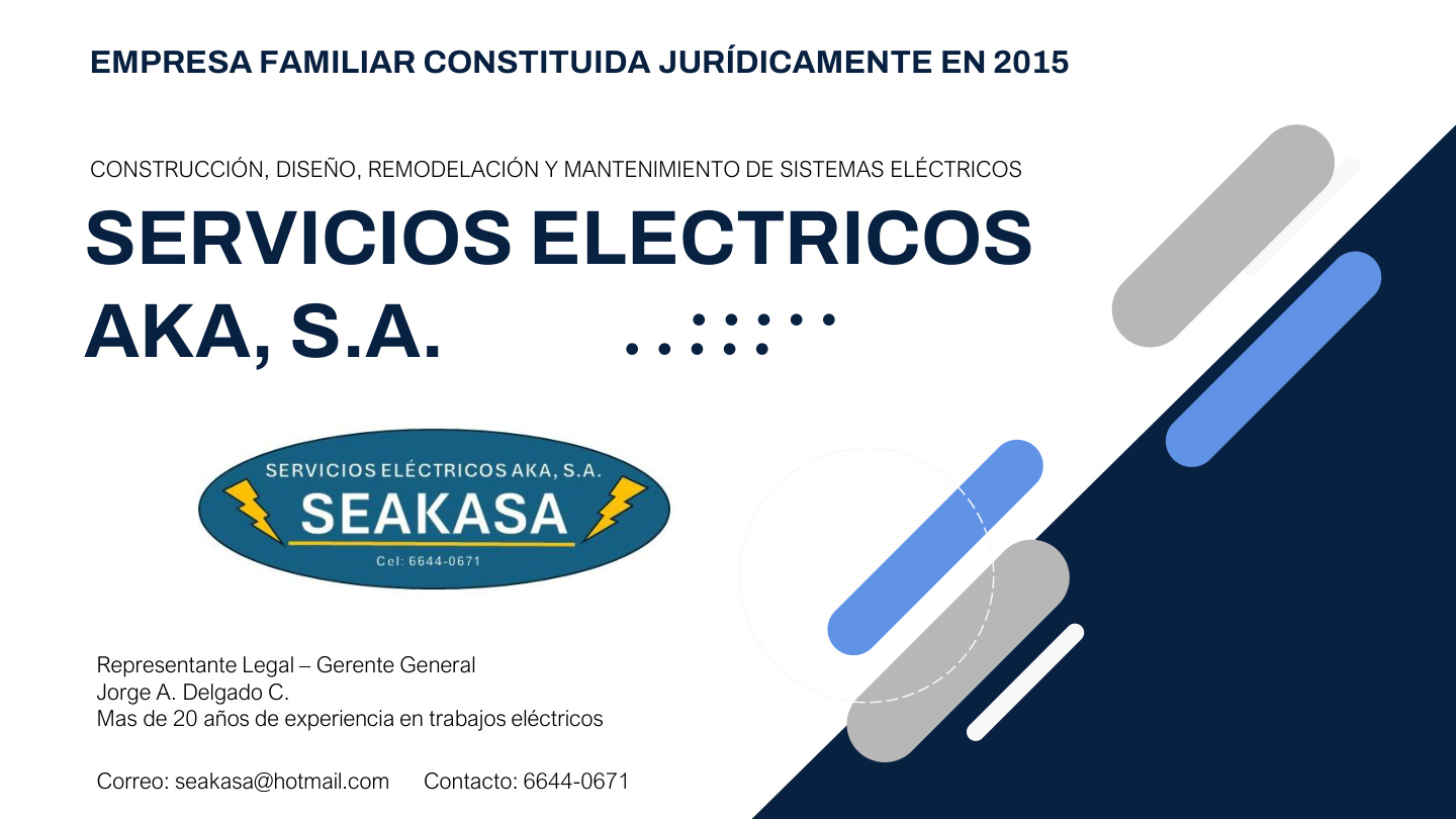 Portada de Servicios Eléctricos AKA, S.A.